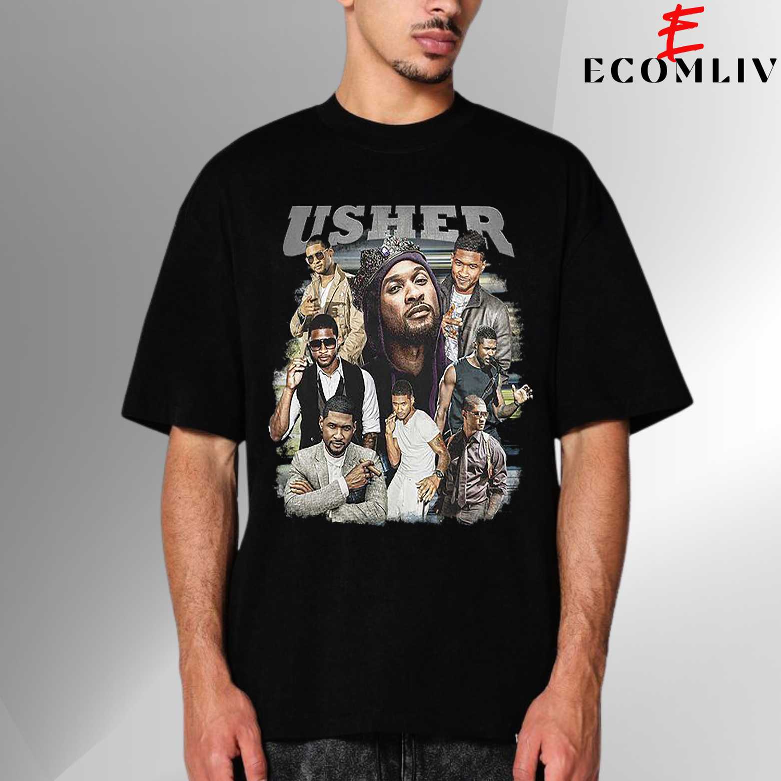 Usher Graphic Tee, Unisex R&b Top, Concert Merch Shirt